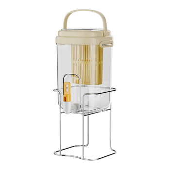 Sticlă de plastic PP pentru apă rece, cu robinet și borcan pentru ceai de fructe, model glaciar, design modern minimalist pentru casă și picnic în aer liber