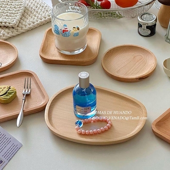 Stil japonez, din beech wood: farfurie pentru desert, farfurie pentru tort, suport pentru ceașca de cafea, tavă de servire – rotundă și dreptunghiulară, potrivită pentru steak și grătar, ceai de după-amiază.