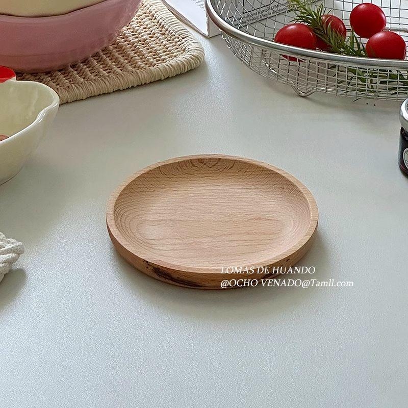 Stil japonez, din beech wood: farfurie pentru desert, farfurie pentru tort, suport pentru ceașca de cafea, tavă de servire – rotundă și dreptunghiulară, potrivită pentru steak și grătar, ceai de după-amiază.