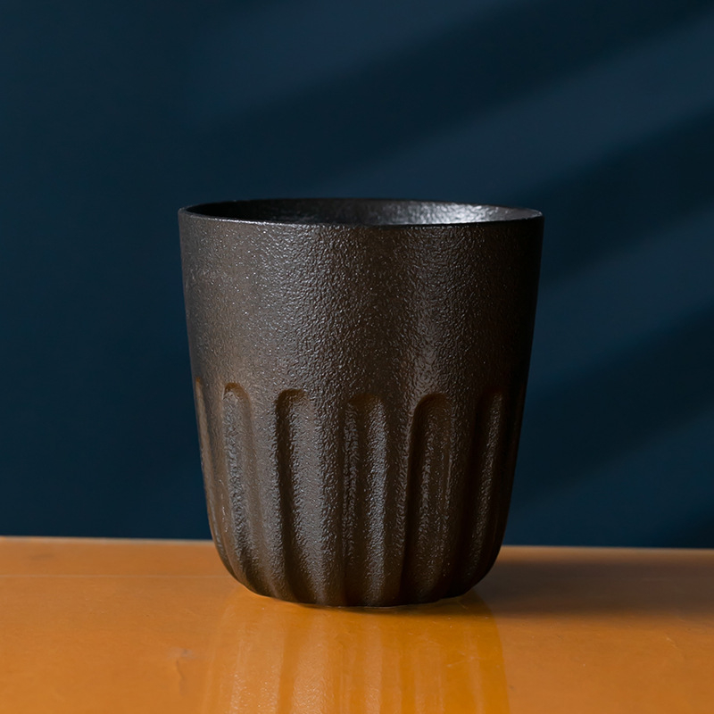 Leaf ceașcă mare din ceramică rustică, stil japonez, vintage wabi-sabi, pentru ceai, apă, masă sau cafea