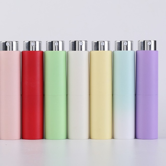 Μπουκάλι επαναφόρτισης αρώματος 20 ml με περιστρεφόμενο μηχανισμό, μακαρόν χρώμα, premium γυάλινο σπρέι μίνι φιαλίδιο αρώματος