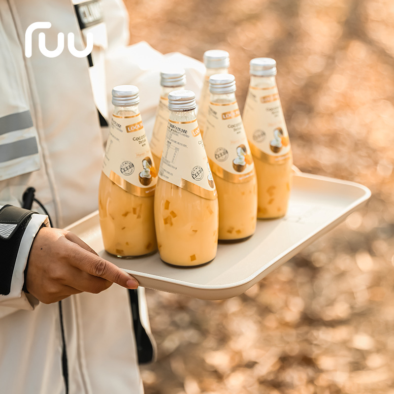 Tavă de ceai pentru living, cu spațiu de depozitare pentru gustări și fructe uscate, suport din plastic pentru cești de ceai și pahare de apă, farfurie de fructe elegantă