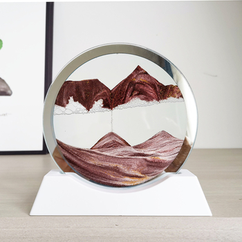 Artă cu nisip DIY creativă – peisaj în clepsidră de sticlă 3D pentru birou, decor de masă, mini jucărie decorativă
