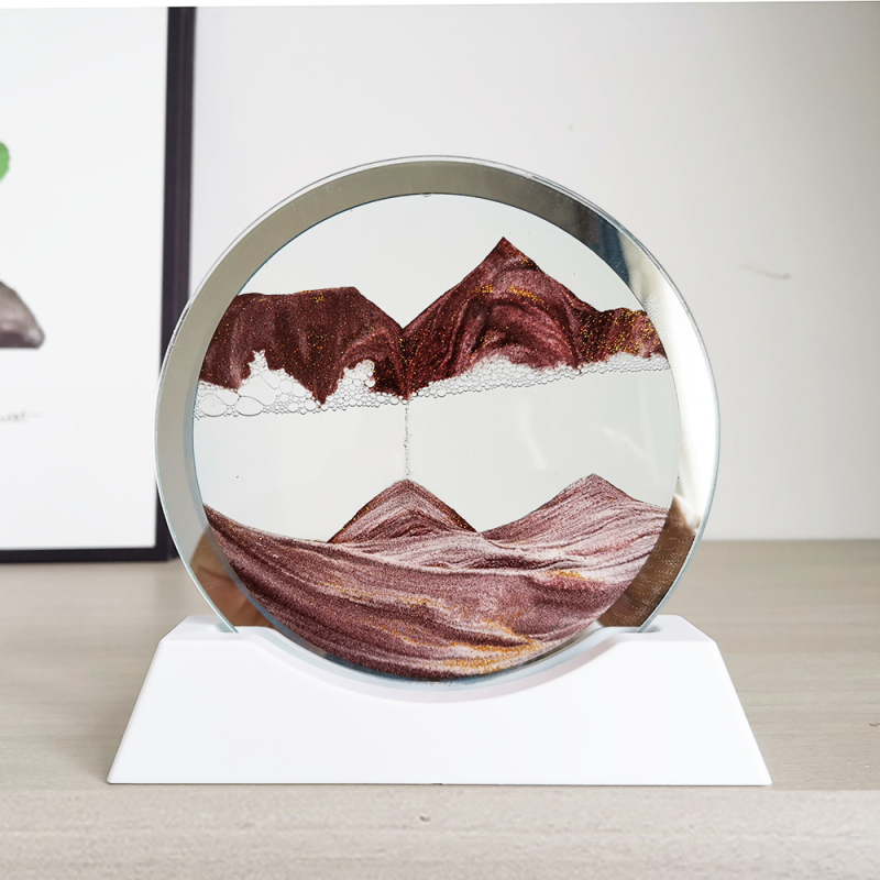 Artă cu nisip DIY creativă – peisaj în clepsidră de sticlă 3D pentru birou, decor de masă, mini jucărie decorativă