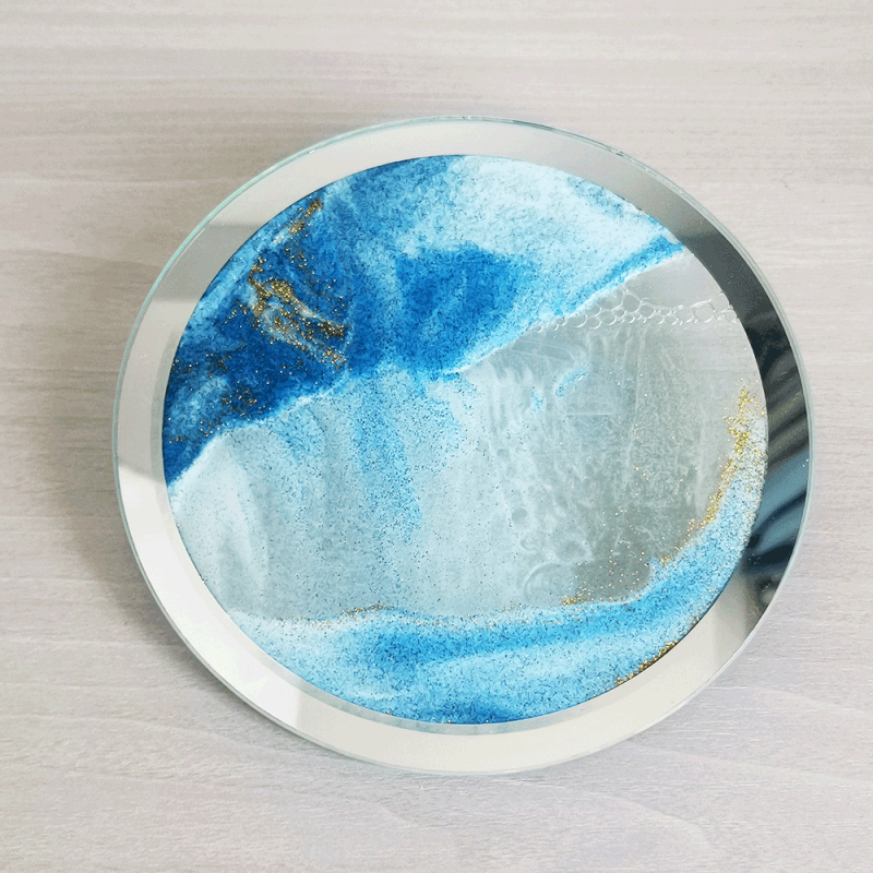 Artă cu nisip DIY creativă – peisaj în clepsidră de sticlă 3D pentru birou, decor de masă, mini jucărie decorativă