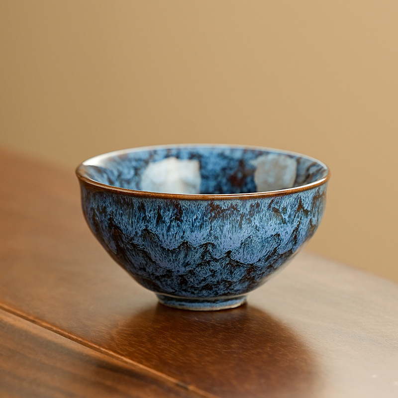 Set de ceai ceramic Gongfu în stil chinezesc, cești și boluri de ceai, lucrat manual pentru uz casnic