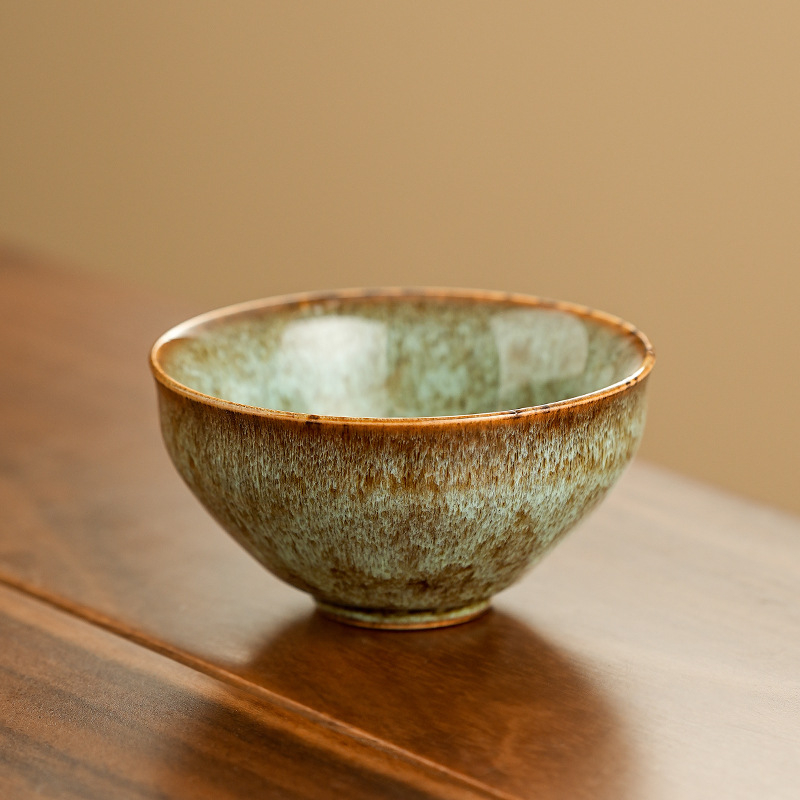 Set de ceai ceramic Gongfu în stil chinezesc, cești și boluri de ceai, lucrat manual pentru uz casnic