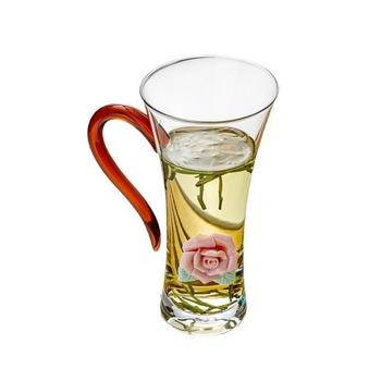 Mesni Cană de Sticlă cu Mâner, Borosilicat de Înaltă Calitate, Rezistentă la Temperatură – Uz Casnic, Ceai și Suc