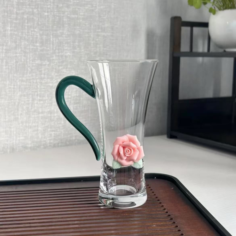 Mesni Cană de Sticlă cu Mâner, Borosilicat de Înaltă Calitate, Rezistentă la Temperatură – Uz Casnic, Ceai și Suc