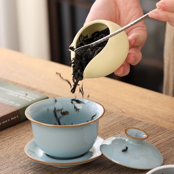 Placă ceramică Dehua pentru măsurarea boabelor de cafea și tavă de expunere pentru ceai, albă