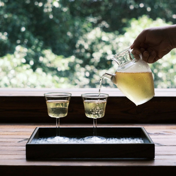 Yunlin ceainic verde din sticlă borosilicată, rezistent la căldură, cu filtru, stil chinezesc – Teastone
