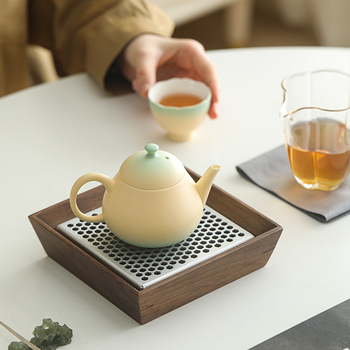 Ceainic ceramic Mingsentang Yunli pentru uz casnic și în călătorii – capacitate mică, design minimalist pentru Gongfu ceai
