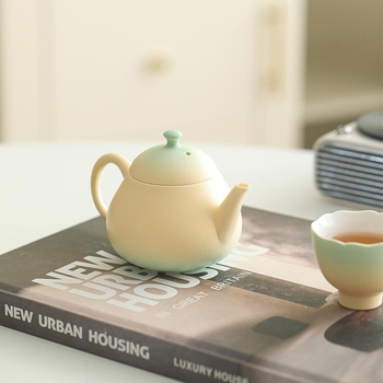 Ceainic ceramic Mingsentang Yunli pentru uz casnic și în călătorii – capacitate mică, design minimalist pentru Gongfu ceai