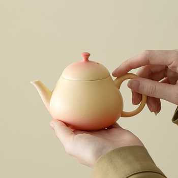 Ceainic ceramic Mingsentang Yunli pentru uz casnic și în călătorii – capacitate mică, design minimalist pentru Gongfu ceai