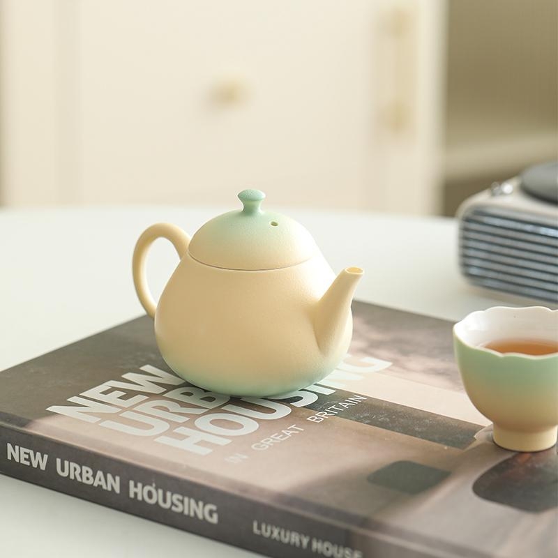 Ceainic ceramic Mingsentang Yunli pentru uz casnic și în călătorii – capacitate mică, design minimalist pentru Gongfu ceai