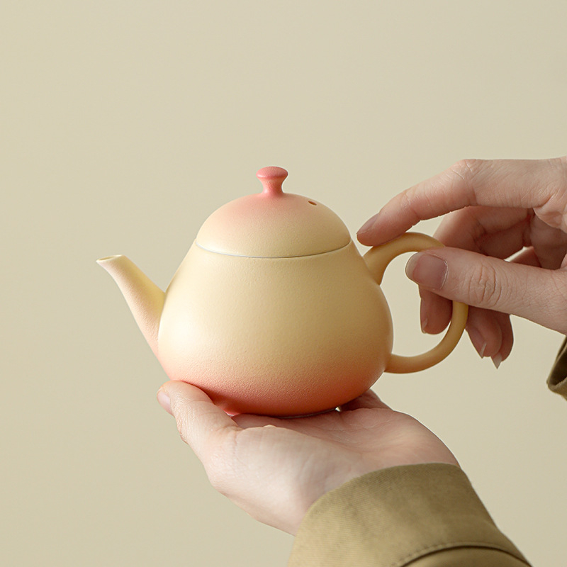 Ceainic ceramic Mingsentang Yunli pentru uz casnic și în călătorii – capacitate mică, design minimalist pentru Gongfu ceai