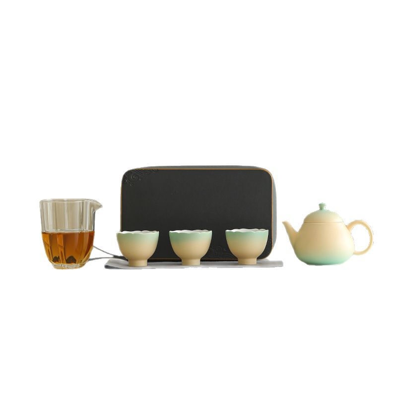 Ceainic ceramic Mingsentang Yunli pentru uz casnic și în călătorii – capacitate mică, design minimalist pentru Gongfu ceai