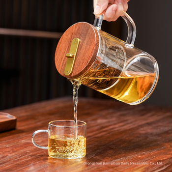 Ceainic magnetic de înaltă calitate pentru o singură porție, cu pahar de separare a apei — set de ceai din sticlă rezistentă la căldură, pentru sănătate, 550 ml