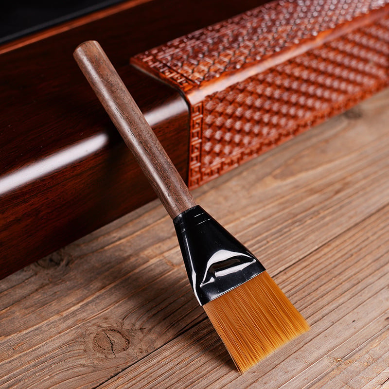 Set accesorii ceai din lemn de abanos: perie de curățare pentru ceainic, perie pentru tava de ceai, perie Bakelit, accesorii din lemn rosewood pentru ceremonia ceaiului acasă