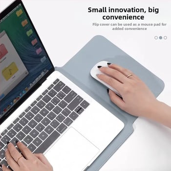 PU kožená vnútorná taška na tabletu a notebook, vodeodolná ochranná kapsa, prenášateľný podložka pod myš, dvojúčelová vnútorná taška
