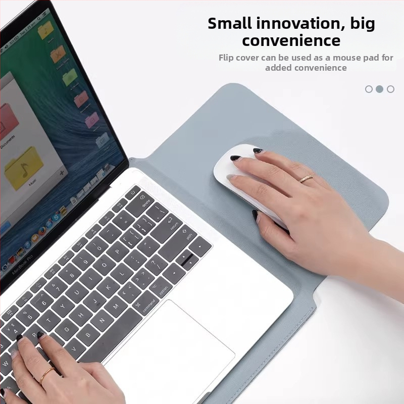 PU kožená vnútorná taška na tabletu a notebook, vodeodolná ochranná kapsa, prenášateľný podložka pod myš, dvojúčelová vnútorná taška