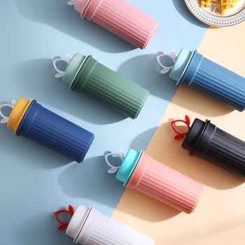 Jialuyi pahar din plastic portabil, sigilat cu capac, etanș pentru ceai și cafea