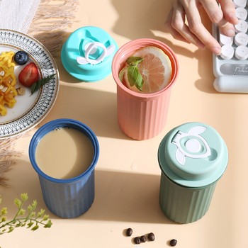Jialuyi pahar din plastic portabil, sigilat cu capac, etanș pentru ceai și cafea