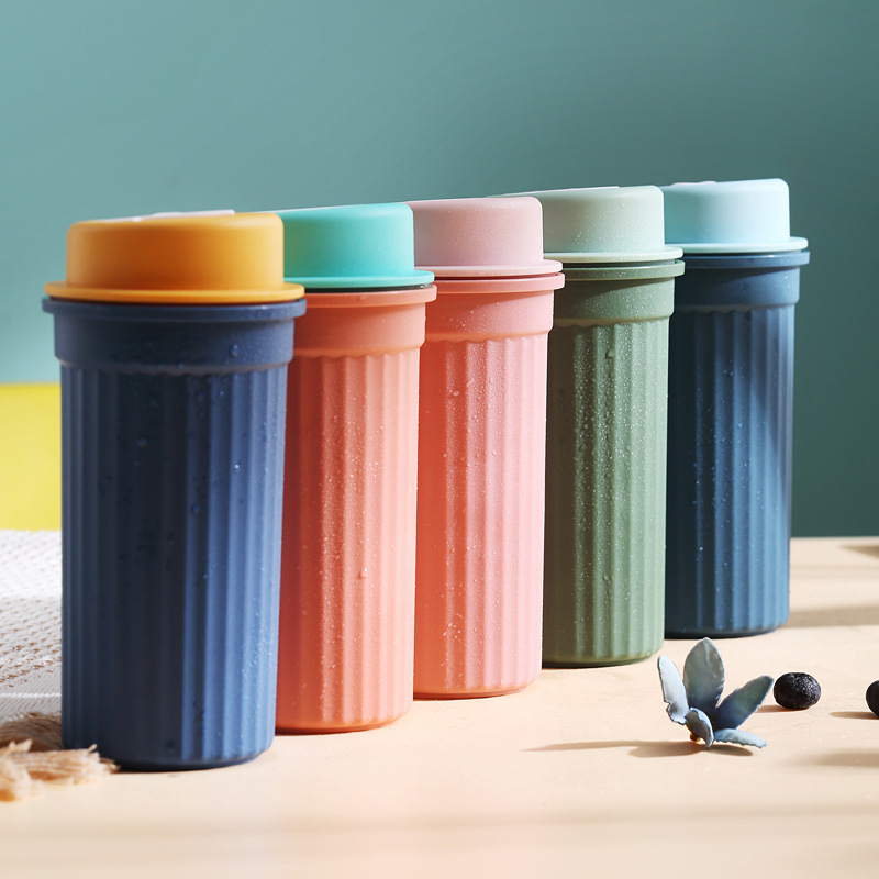 Jialuyi pahar din plastic portabil, sigilat cu capac, etanș pentru ceai și cafea