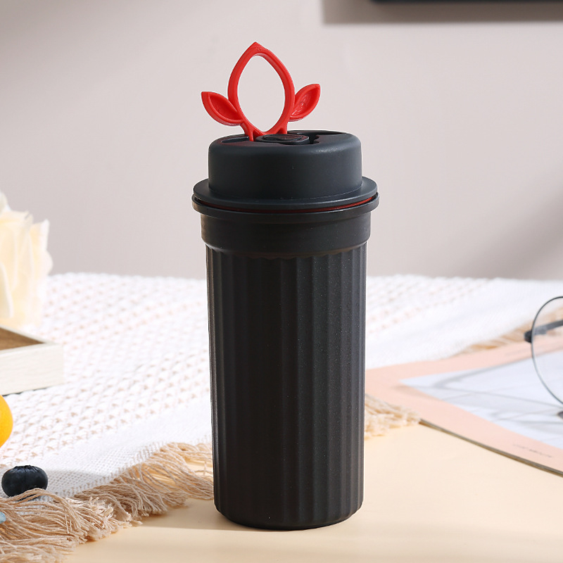 Jialuyi pahar din plastic portabil, sigilat cu capac, etanș pentru ceai și cafea