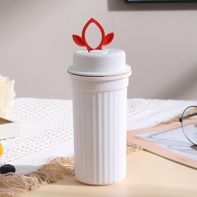 Jialuyi pahar din plastic portabil, sigilat cu capac, etanș pentru ceai și cafea
