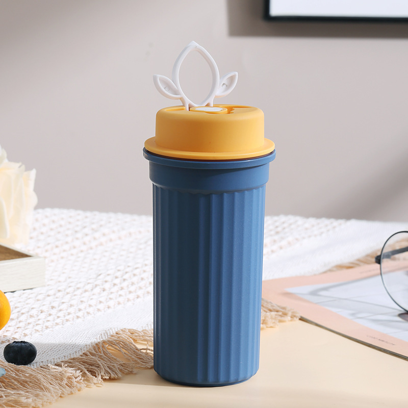 Jialuyi pahar din plastic portabil, sigilat cu capac, etanș pentru ceai și cafea