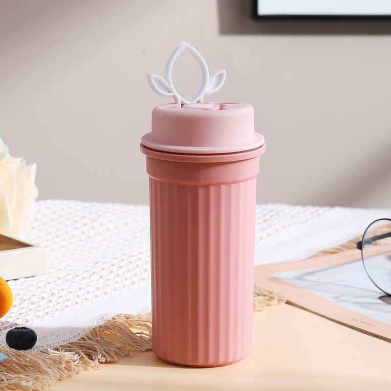 Jialuyi pahar din plastic portabil, sigilat cu capac, etanș pentru ceai și cafea