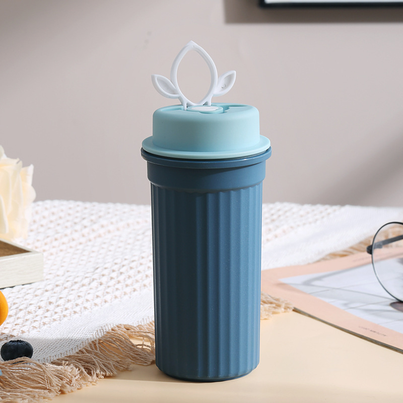 Jialuyi pahar din plastic portabil, sigilat cu capac, etanș pentru ceai și cafea