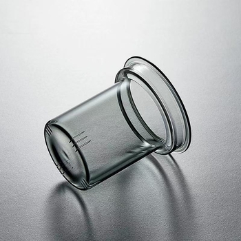 Chen An oală cu interior transparent, capac din oțel inoxidabil și lemn de nuc, separare ceai-apă la birou, design modern minimalist