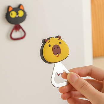 Deschizător magnetic pentru sticle, cu design de desen animat, din oțel inoxidabil, magnet de frigider drăguț pentru deschiderea berii