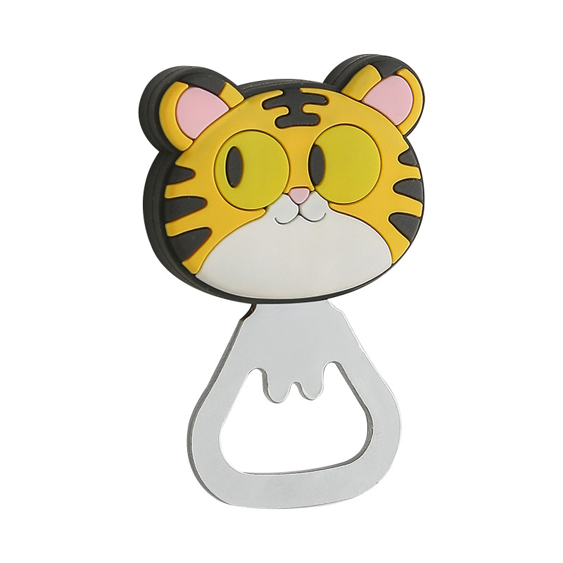 Deschizător magnetic pentru sticle, cu design de desen animat, din oțel inoxidabil, magnet de frigider drăguț pentru deschiderea berii