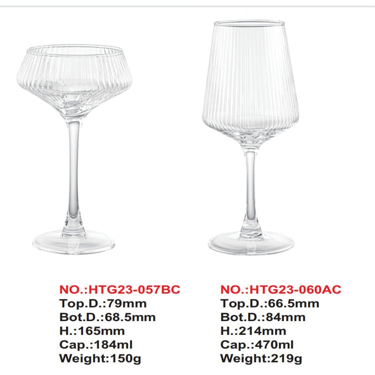 Pahar de vin cu dungi, pentru uz casnic, pahar înalt de șampanie, stil retro, cu atmosferă