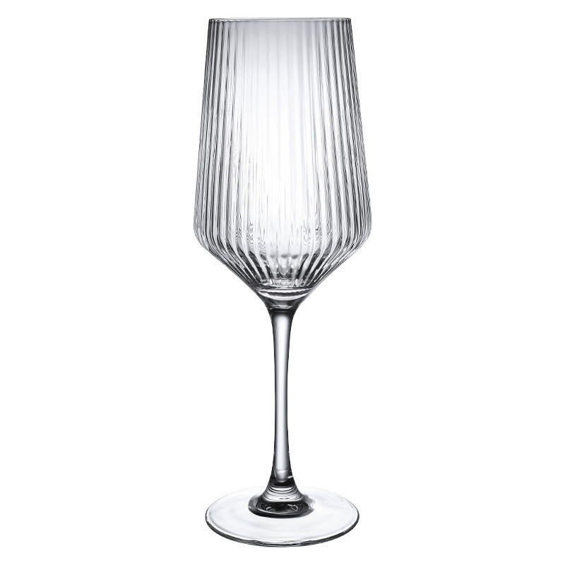 Pahar de vin cu dungi, pentru uz casnic, pahar înalt de șampanie, stil retro, cu atmosferă