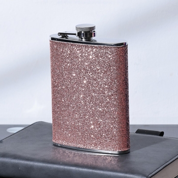 Sticlă din oțel inoxidabil de 8 oz pentru vin sau băuturi spirtoase, pentru camping în aer liber, recipient DIY portabil pentru petreceri