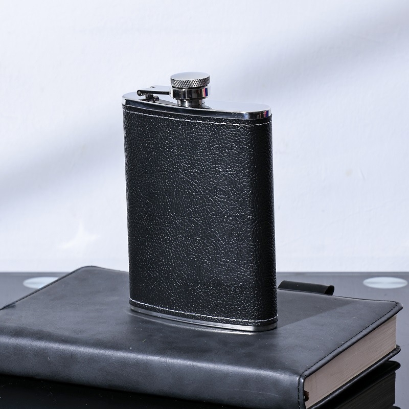 Sticlă din oțel inoxidabil de 8 oz pentru vin sau băuturi spirtoase, pentru camping în aer liber, recipient DIY portabil pentru petreceri