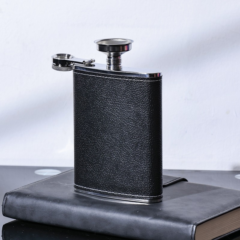 Sticlă din oțel inoxidabil de 8 oz pentru vin sau băuturi spirtoase, pentru camping în aer liber, recipient DIY portabil pentru petreceri