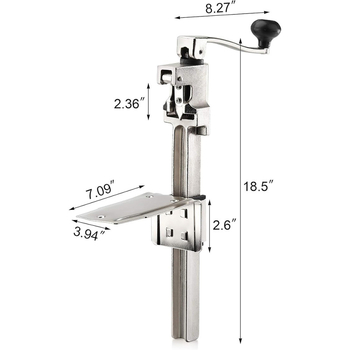 Deschizător de conserve de birou, din aliaj de aluminiu, levier manual pentru capac, multifuncțional