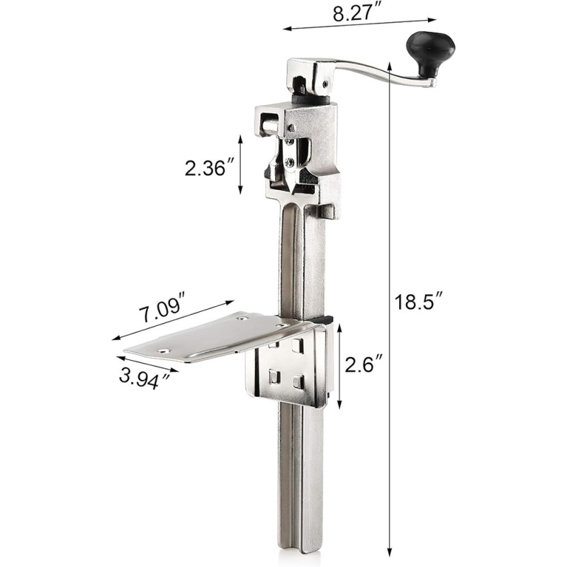 Deschizător de conserve de birou, din aliaj de aluminiu, levier manual pentru capac, multifuncțional
