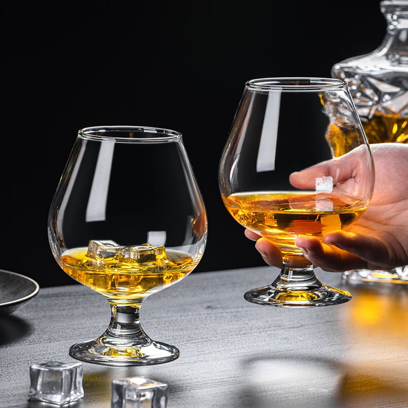 Libbey pahar de brandy, picior scurt, gros, formă de lalea, stil european, pahar de vin