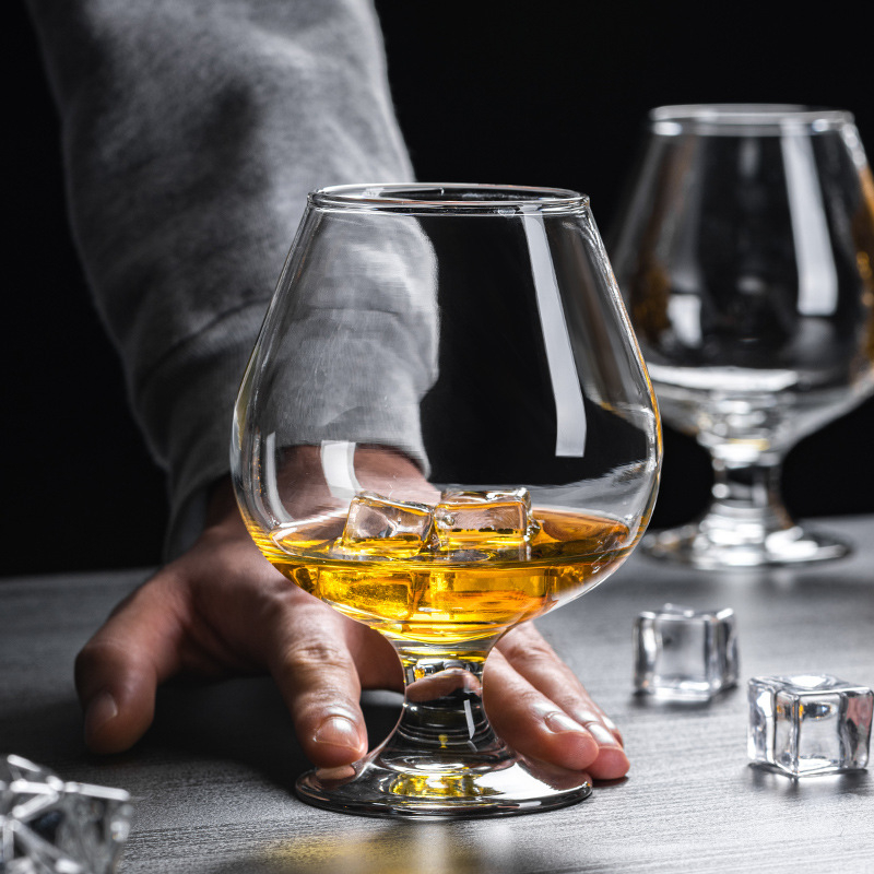 Libbey pahar de brandy, picior scurt, gros, formă de lalea, stil european, pahar de vin