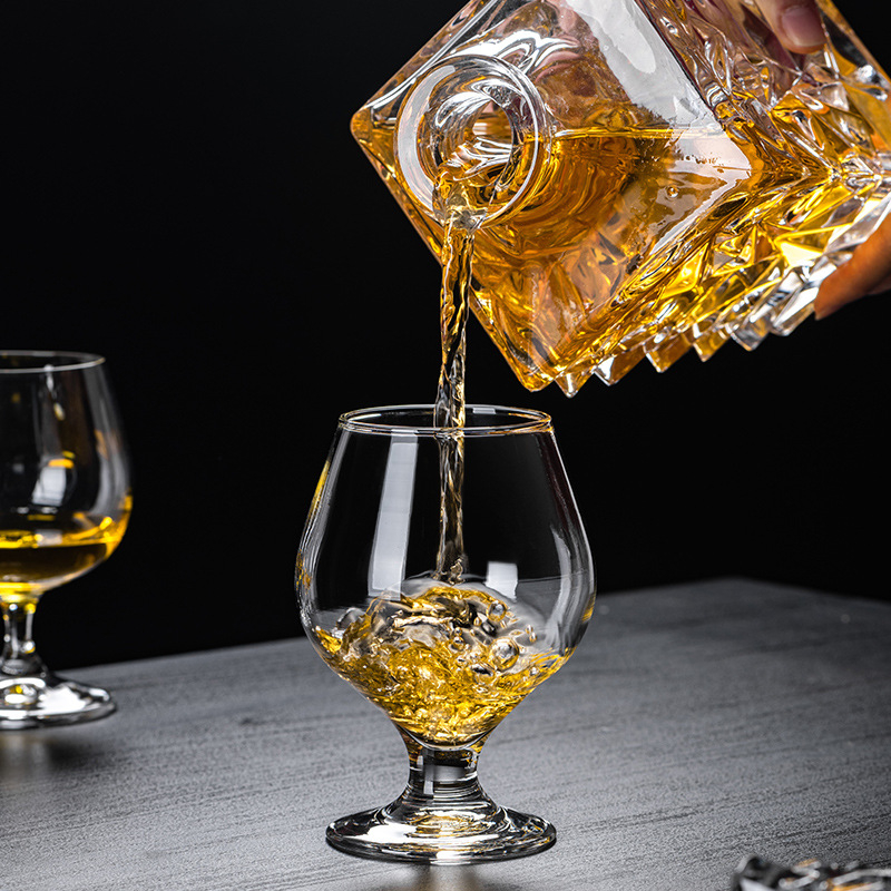 Libbey pahar de brandy, picior scurt, gros, formă de lalea, stil european, pahar de vin