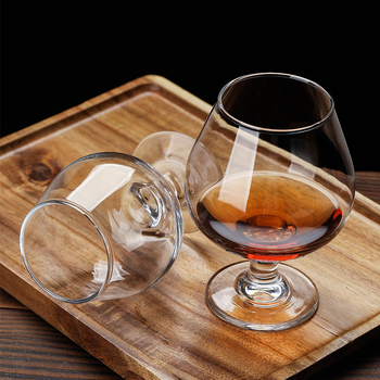 Pahar de brandy cu picior scurt, pentru vin roșu și whisky, pahar din sticlă cu corp mare, 301–400 ml