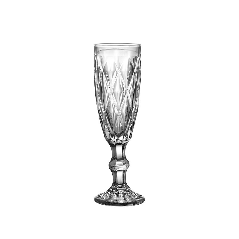 Pahar de vin elegant în stil franțuzesc, sticlă cu tăietură diamant, design european retro pentru hotel