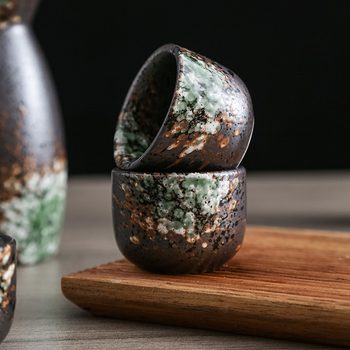Cupe ceramice japoneze, stil mini: pahar pentru sake, ceai, farfurie pentru sashimi, ceașcă pentru espresso și lapte, accesoriu gheață uscată