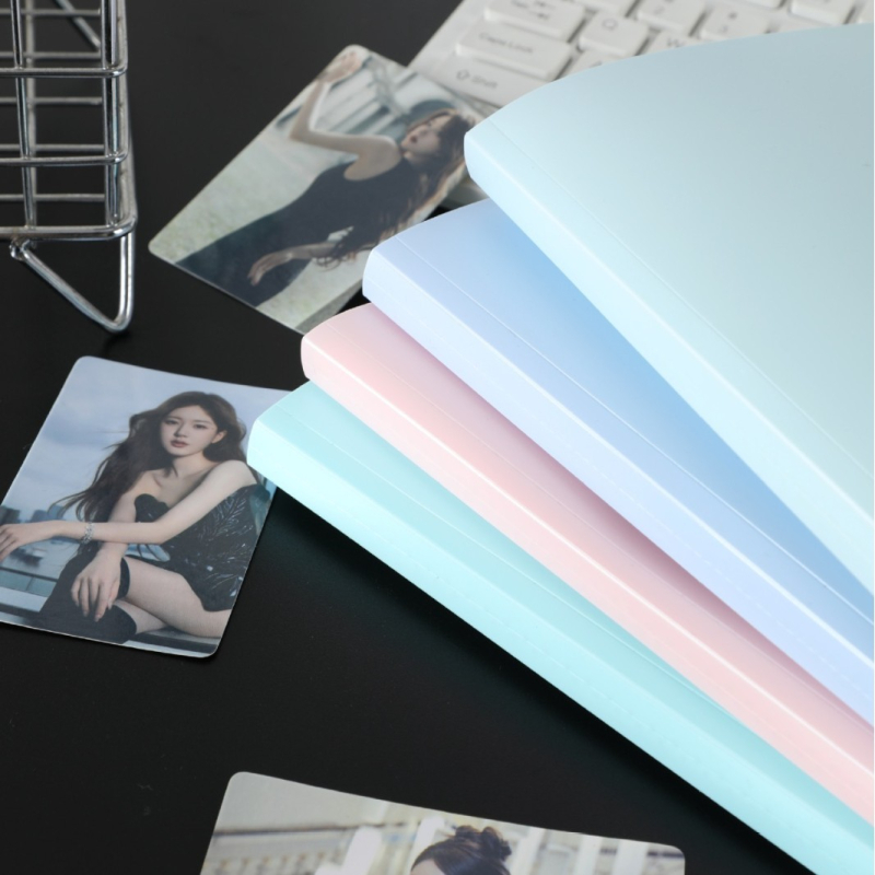 Album de carduri cu folie argintie, cu trei secțiuni, carduri cu animale simple, colecție pentru fani anime, album pentru fotografii Polaroid